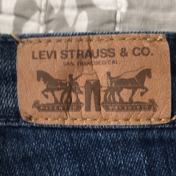 Levi's Youth Adjustable Waist Dark Blue Denim Skinny Jeans - Picture 5 of 8